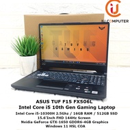 ASUS TUF GAMING F15 FX506L INTEL CORE I5-10300H 16GB RAM 512GB SSD GTX1650 USED LAPTOP NOTEBOOK