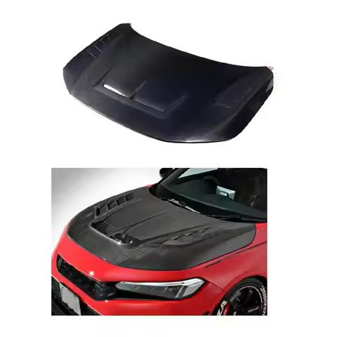 Carbon Fiber Engine Hood for Honda Civic 2022-204 Upgrade Type R FL5 Hood 11th Gen Civic Hood