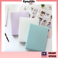 Korea A4 PU Macaron Photocard 3 Ring Binder 9 Pocket 2R Photo Album PU Case Binder Card Sleeve Photo