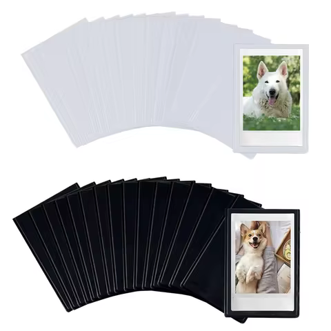 10 Pack Magnetic Picture Frames Hold 2.5×3.5 inch Photo Reusable Pocket Photo Frames for Fridge and 