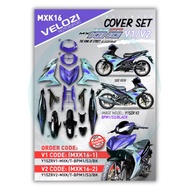 PURPLE SILVER MX KING BODY COVER SET STICKER TANAM VELOZI YAMAHA Y15 V1 V2 Y15ZR V1 V2 YSUKU V1 V2