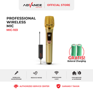 ADVANCE MIC-101 Microphone Wireless Advance MIC101 V3 Karaoke single tanpa kabel garansi resmi