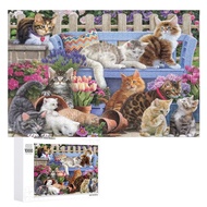 A Cat's Life Puzzle 500 Color Printing Decompression Puzzle 1000 Piece Wooden&amp;Puzzle Leisure DIY Toy Jigsaw Puzzle