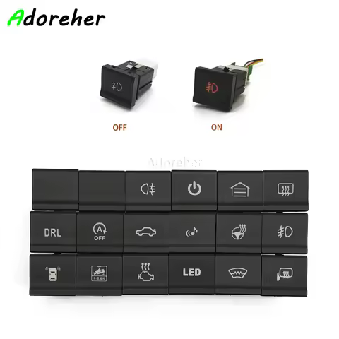 1PC Car Red LED Light Fog Lamp Power On Off Switch For Volkswagen VW polo 6C 2014 2015 Auto Accessor