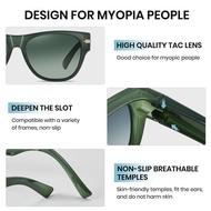 1118-Cyxus slip-on polarized gradient color lenses sunglasses with glasses for unisex TR90 Metal Fra