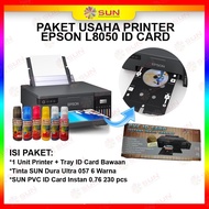 Epson L8050 Wifi Instant ID Card Business Package contains 230 pcs Original Epson T057 Ink / Pigment