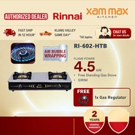 Rinnai Gas Stove - RI 602HTB S 4.5kW Gas Burner | 2 Burner Free Standing Gas Cooker Hob  | RI602HTB 