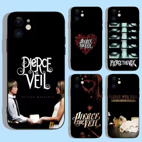 P-Pierce The Veil Band Phone Case For Apple iPhone 15,14,13,12,11,XS,XR,X,8,7,Pro,Max,Plus,mini Sili