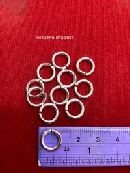 SLS046 ห่วงกลมเงินแท้ ขนาด 10*2 มิล จำนวน 1 ห่วง สำหรับห้อยพระ สร้อยคอ สร้อยข้อมือ แหนบเงิน