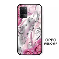 Softcase Glass Kaca  Oppo Reno 5F - Casing Hp Oppo Reno 5F - J104 - Pelindung hp  - Case Handphone - Pelindung Handphone Oppo Reno 5F