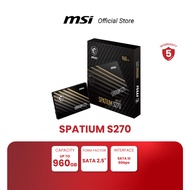 MSI SPATIUM S270 SATA 2.5" | 120GB | 240GB | 480GB | 960GB | SATA III 6Gbps SSD STORAGE (Pre-Order จัดส่งภายใน7-15วัน)