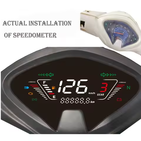 Digital LED Speedometer Meter Motorcycle Tachometer For Shineray Jet 50cc 2013 - 2022 Bull F5 Plus 5