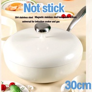 size 30 cm Nonstick pan stone pan non-stick pan . Strong sealing lid frying pan milk pan healthy fry