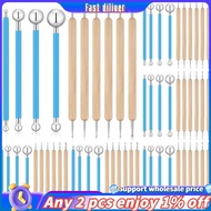 In stoick-6 Sets Dot Painting Tools 60 Pcs Clay Pottery Modeling Tools Embossing Tools  Clay Dotting