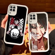 White Casing for Samsung A04E A22 A06 A07 A04 A05 F04 J2 M04 J7 Prime A12 Pro 5G S38 Attack on Titan