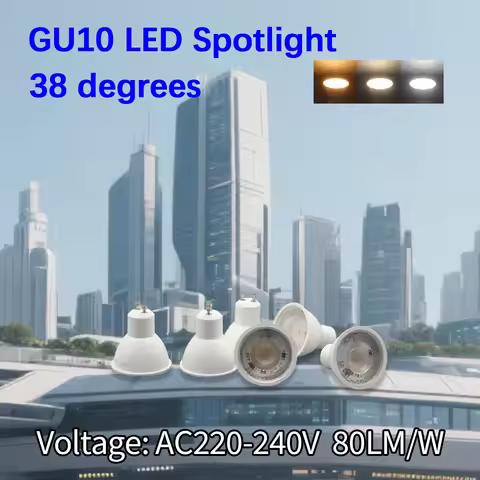 1-10PCS Foco Led GU10 Spotlight Bulb 38 Bean Angle Hight CRI 3W 5W 7W 8W 9W 80LM/W No Flicker Lamps 