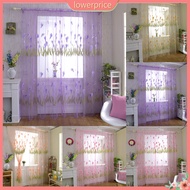 {lowerprice}  Flower Pattern Voile Rod Pocket Window Curtain Sheer Drape Home Bedroom Decor