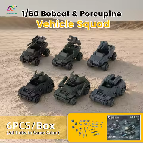 Sheik Mainland 3Min Project A 6pcs/Box 1/60 Bobcat Porcupine Modular Sci-Fi Armor Vehicle Model Kit 