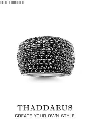 Black Pave Cocktail Ring,Europe Style Fashion Good Jewerly For Women Men Spring Gift