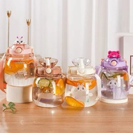 1300ML Character Motif Drinking Bottle - Cute Character Bottle 1300ML - Bottle with Strap 1300ML Cap