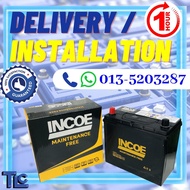 【BATTERY DELIVERY 】NS60/L (S) INCOE MAINTENANCES FREE BATTERY🔥🔥TOYOTA Avanza, Wish, Vios 1st Model PROTON Saga, Wira, Ir