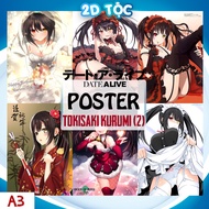 POSTER PAINTING A3 TOKISAKI KURUMI (2) ANIME MANGA DATE A LIVE HIGH QUALITY PAPER MATERIAL - 2D SHOP