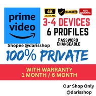 AMAZON PRIME VIDEO MALAYSIA | INDIA | USA  PRIVATE ACCOUNT WITH WARRANTY
