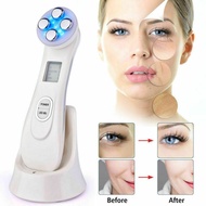 EMS RF Skin Device LED Beauty Instrument Ultrasonic Face Massager Anti-aging LCD