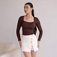 Women's Fall/Winter Minimalist Y2K Basic Daily Wear Casual Gyaru Stretchy Comfortable Grey Bustier S