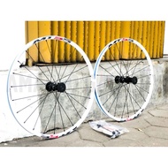 WHEELSET 26 MTB SHIMANO MT55 DEORE WHITE DISC CENTERLOCK QR TUBELESS