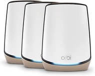 NETGEAR Orbi 860 Series Tri-Band WiFi 6 Mesh System (RBK863S), 3-Pack: 1 Router + 2 Satellite Extenders, Up to 8,000 sq. ft., 100 Devices, 10 Gig Internet Port, AX6000 802.11ax (up to 6Gbps)