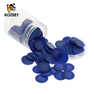 [KOZEEY] 100pcs Plastic 0.9" Bingo Game Poker Chips Casino Board Games Tokens Fun