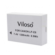 Viloso EOS LP-E8 Rechargeable Li-ion Battery for Canon EOS 550D 600D 650D 700D Rebel T2i EOS Kiss X4