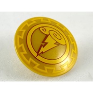 LEGO PARTS (GENUINE) 75902pb14 Shield Circular Convex Face Bright Light Orange Border Storm Clouds L