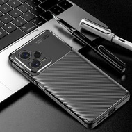 全城熱賣 - 適用於小米紅米Note 12 Pro 5G國內外版/ Poco X5 Pro 甲殼蟲系列 碳纖維紋TPU保護殼（黑色）