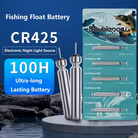 5pcs Fishing Float Battery Luminous Rechargeable CR425 3V Lithium Battery for Electronic Light Stick