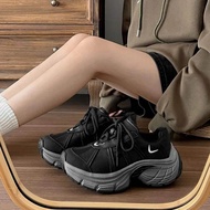Parisian Dad Sneakers Womens Casual Sports Thick Bottom Heightening Hook And Loop Large Head Platfor