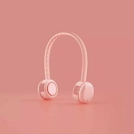 Infinilapan Neck Fan Kipas Angin Gantung Leher Kipas Angin Portable Pink