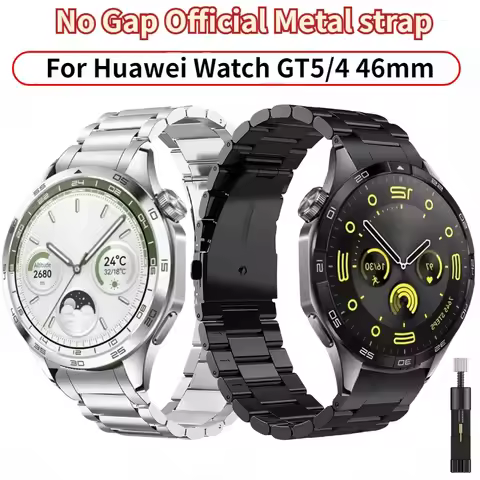 No Gap Official Metal Strap for Huawei Watch GT5 46mm Stainless Steel Bracelet Watchband for Huawei 