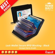 Lock Wallet Secure RFID Blocking Credit Card (Credit Card Wallet)