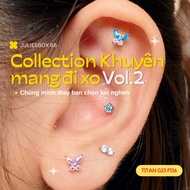Titanium g23 F136[1 PCS] Earrings, material Titanium G23 ASTM F136 Selected Non-Irritating VOl.2 Pie