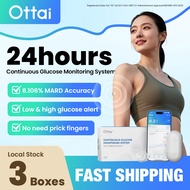Ottai CGM 3 Boxes 24h Real-time Continuous Glucose Monitoring Sensor Blood Glucose Monitor