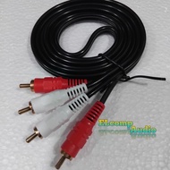 RCA to RCA Cable 2 Line 1.5 Meter gold Pin 2RCA to 2RCA audio Cable