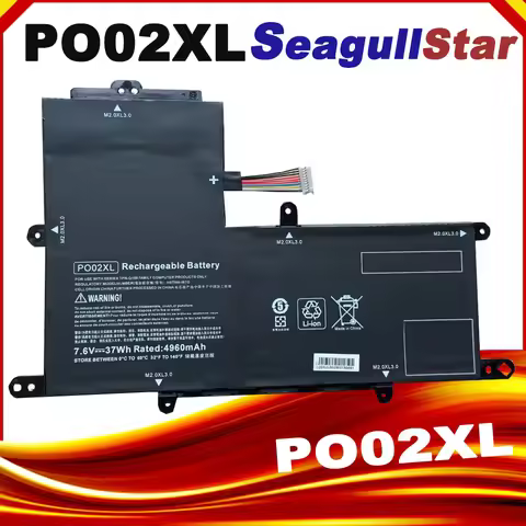 PO02XL 37Wh 7.6V Laptop Battery 824560-005 TPN-Q166 HSTNN-IB7G For Stream11-R015WN 11-R014WM HSTNN-D