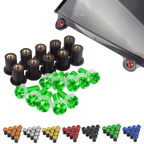 5mm 10PCS Windshield Windscreen Deflectors Bolts Kit For Kawasaki Z125 Pro Z250 Z250SL Z300 Z400 Z65