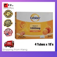 Guardian Cebion Effervescent C 1000mg Orange 10's Pack-Of-4