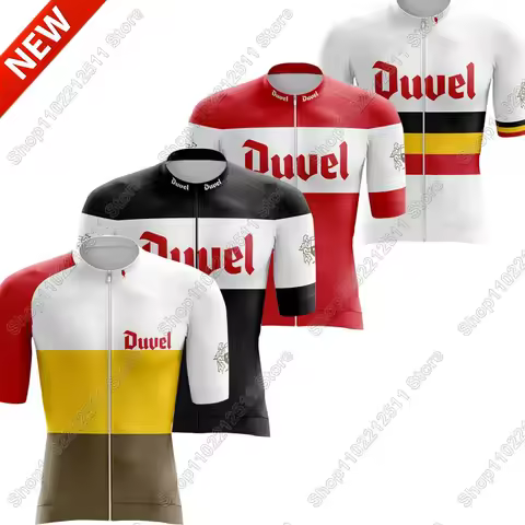 Belgium Drink Beer Duvel 2025 Cycling Jersey Short Sleeve Cycling Clothing Road Bike Shirt Bicycle T