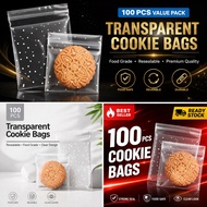 【100pcs】Cookies Plastic Bag | Plastik Cookies | Biscuit Plastic Bag | Cookies Bag | Cookies Packagin