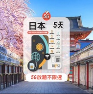 🌟5G 放題不限速🌟TOPSI 5G 日本 放題不限速 無限上網卡數據 5 / 7 / 8 / 10 / 15天 Softbank / KDDI