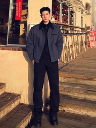 Mens Navy Blue Worker Jacket